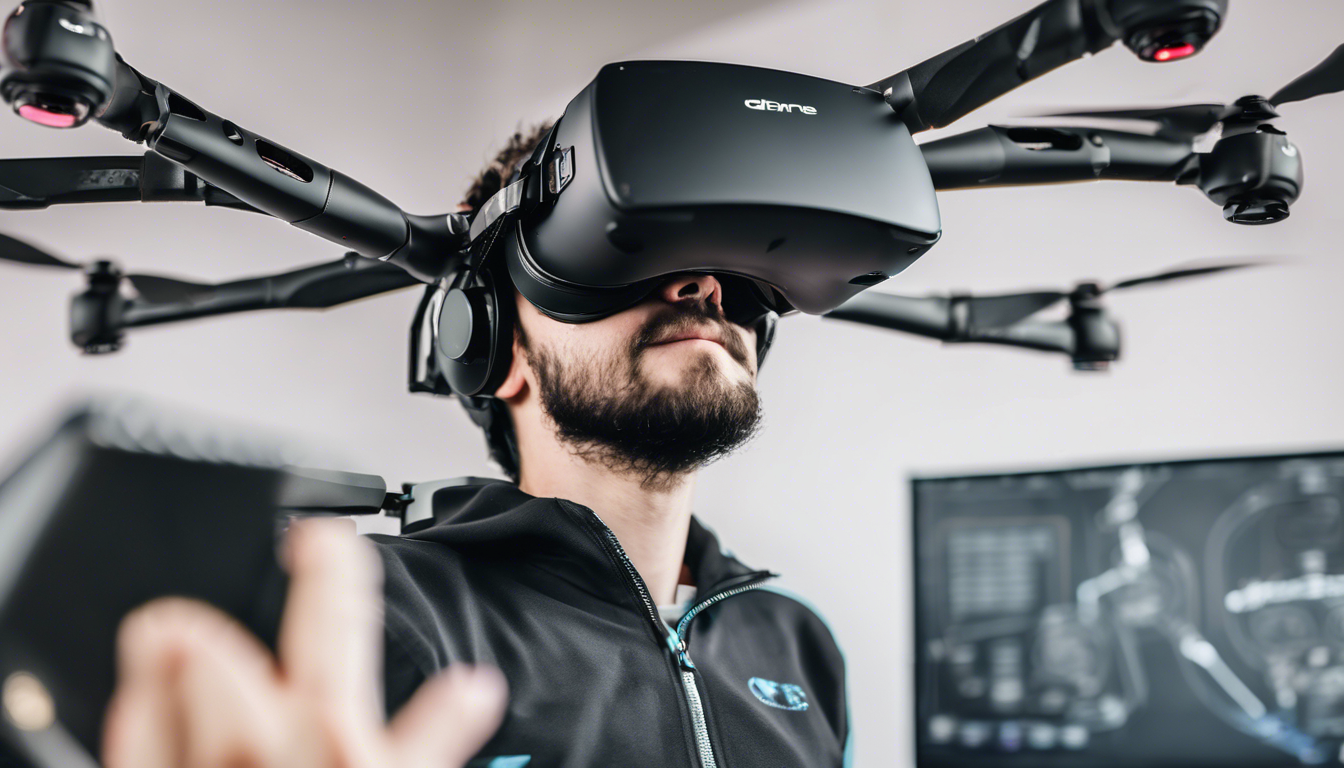 découvrez le simulateur de pilotage de drones en réalité virtuelle et préparez-vous à décoller dans une expérience immersive unique. vivez le frisson du contrôle de drones comme jamais auparavant et perfectionnez vos compétences de pilote tout en vous amusant dans un environnement virtuel captivant.