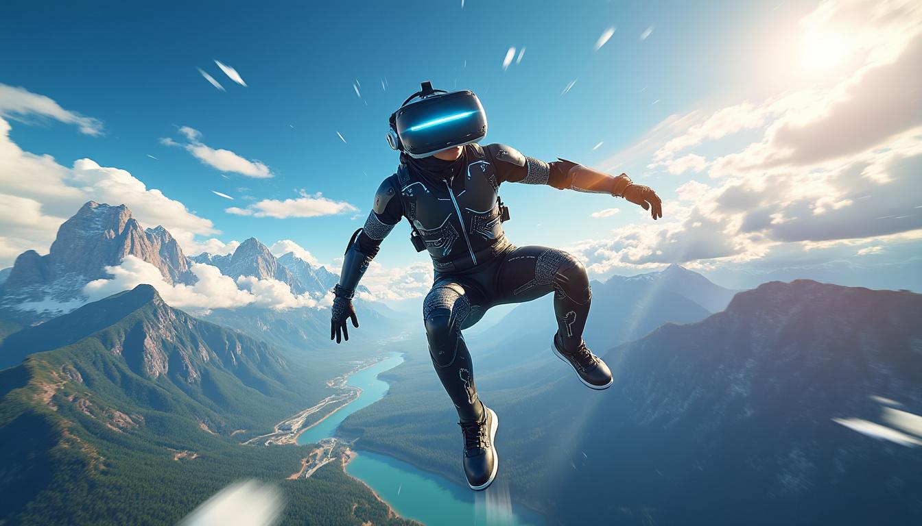découvrez l'excitation du vol humain avec 'touching the sky vr', un film immersif à couper le souffle disponible sur meta quest. plongez dans une expérience unique et vivez des sensations fortes grâce à la réalité virtuelle.