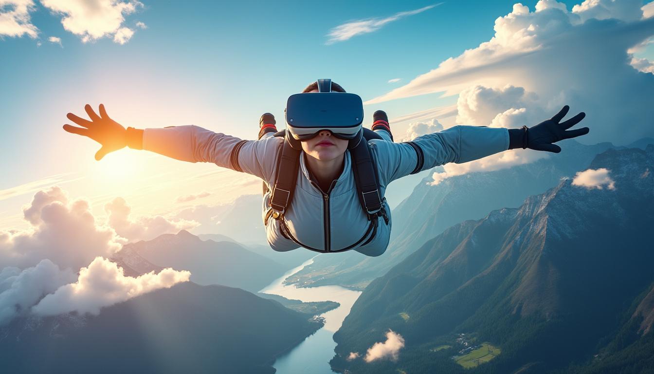 découvrez l'adrénaline du vol humain avec 'touching the sky vr', un film immersif à ne pas manquer sur meta quest. plongez dans une expérience captivante qui vous fera ressentir la liberté du ciel comme jamais auparavant.
