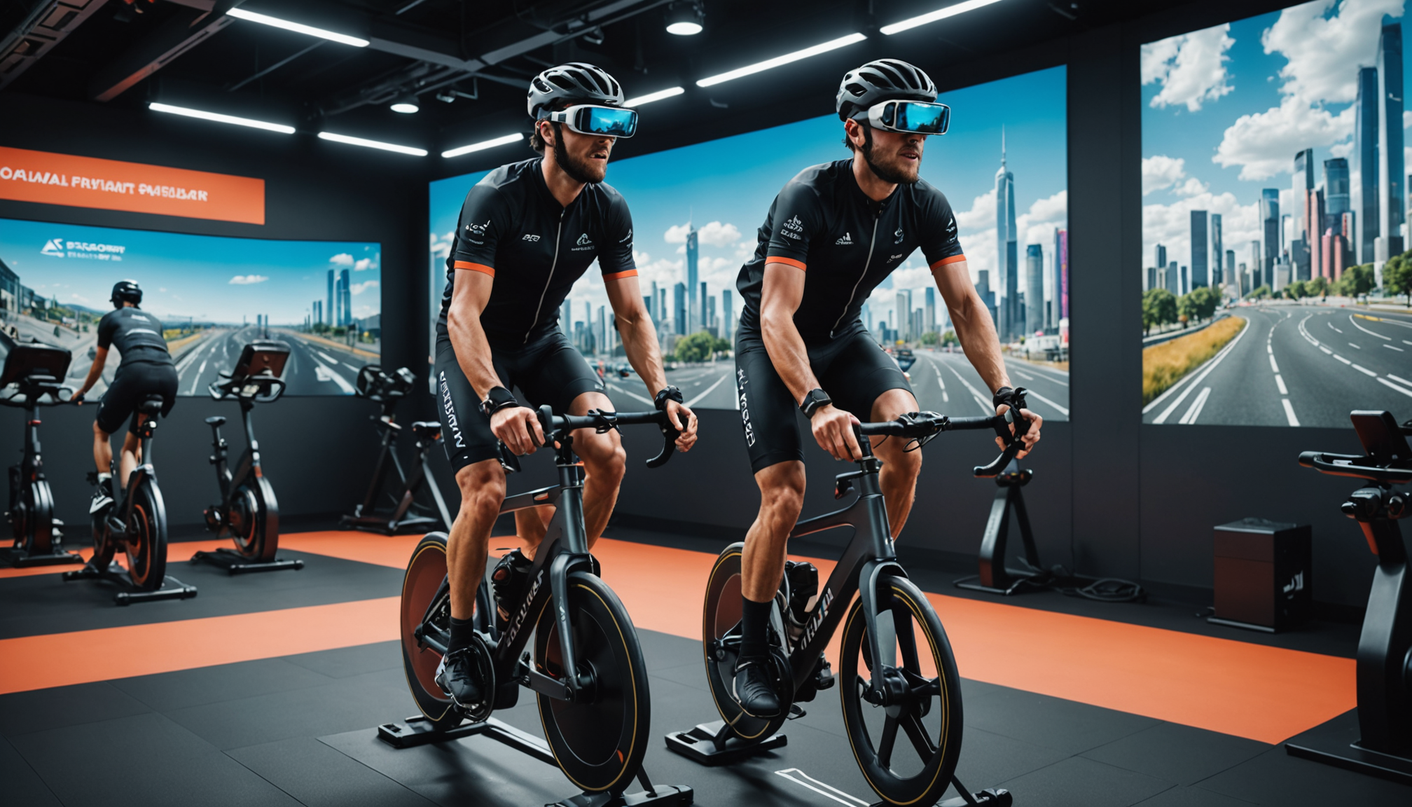 découvrez l'avenir du cyclisme grâce à notre simulateur de vélo en réalité virtuelle. plongez dans une expérience immersive unique qui révolutionne votre pratique du cyclisme, que vous soyez débutant ou expert. testez vos limites tout en découvrant des paysages époustouflants depuis le confort de chez vous.