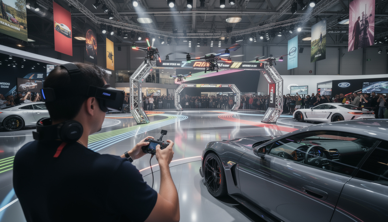 découvrez notre retour d'expérience sur l'animation par drone lors d'un salon automobile, alliant innovation et dynamisme pour captiver les visiteurs.