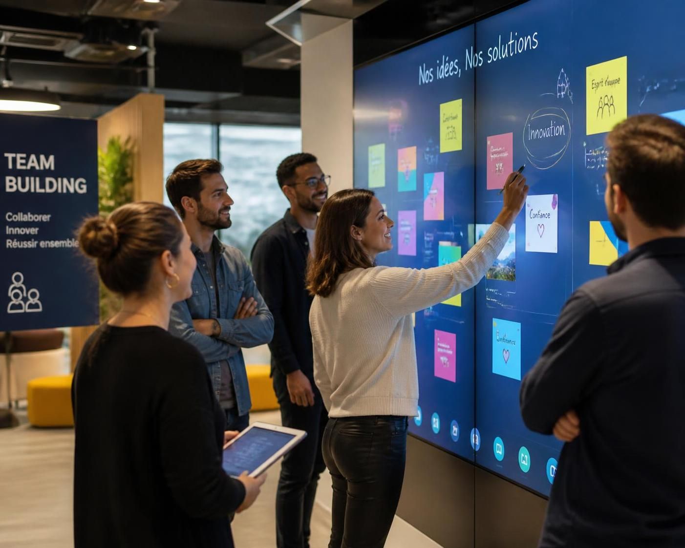 découvrez notre mur digital interactif, idéal pour tester les réflexes et renforcer la cohésion d'équipe lors de vos événements professionnels et ludiques.